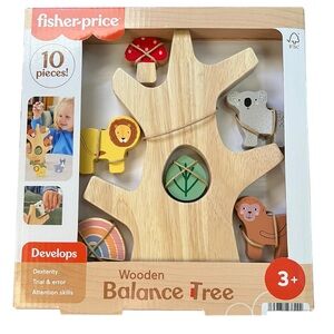 Fisher Price Wooden Balance Tree Learning Toy Ages 3+